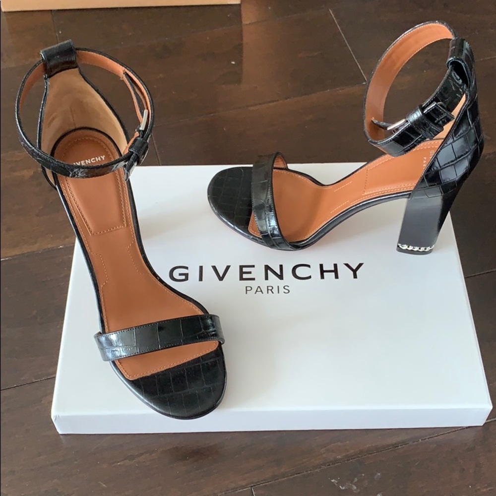 Givenchy Black Chain Line heel sandal